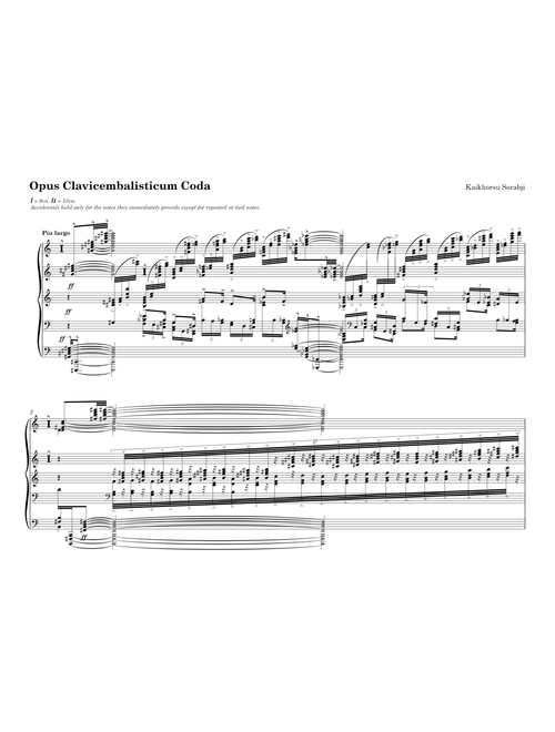 ENGRAVING CHALLENGE: Kaikhosru Shapurji Sorabji - Coda of Opus Clavicembalisticum