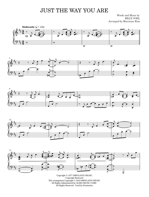 Just the way you are - Billy Joel (Piano Solo)
