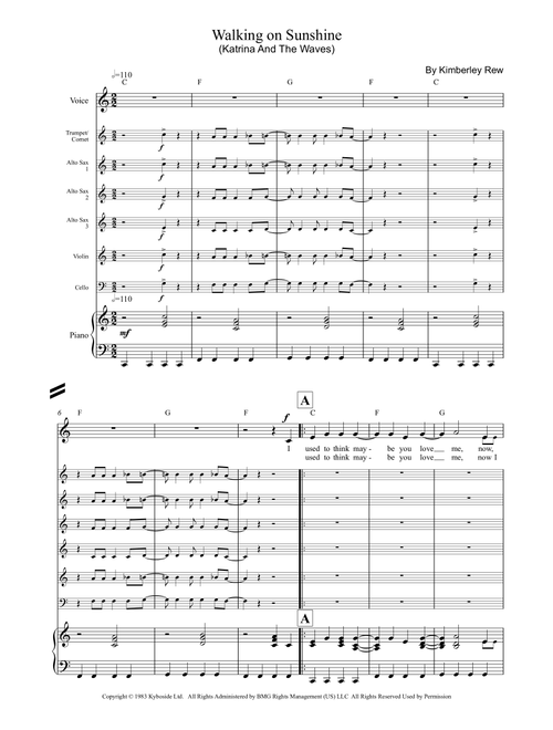 Walking On Sunshine (Arr. Mr Martin Jones) - Katrina And The Waves (Large Ensemble)