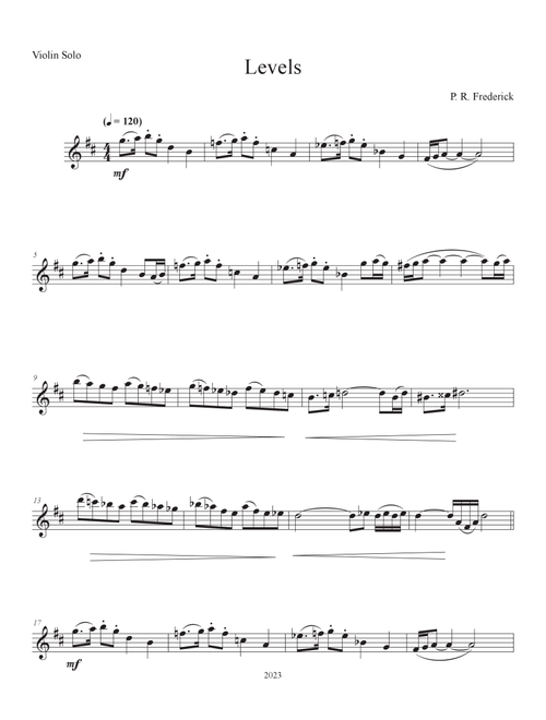 Levels (Violin Solo) (Arr. P. R. Frederick) (Violin Solo)