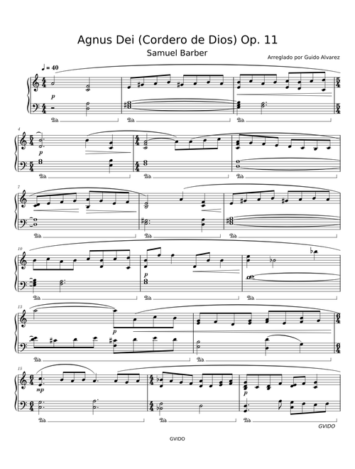 Agnus Dei Op. 11 - Samuel Barber