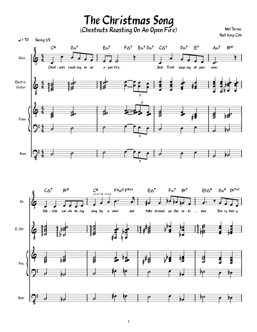 Christmas song mel torme piano tutorial