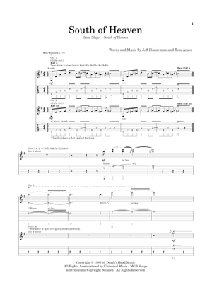 South of heaven – Slayer intro Sheet Music for Trumpet other (Solo
