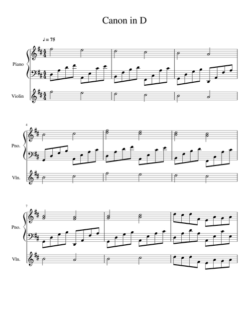 Canon in D piano-violin