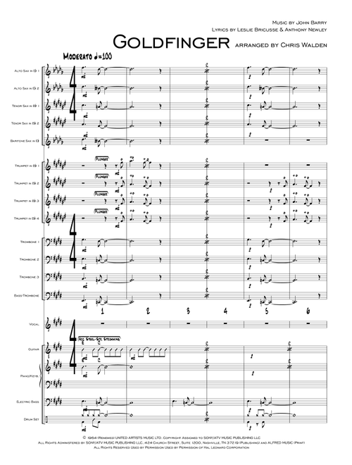 Goldfinger (Arr. Chris Walden) - John Barry (Jazz Ensemble)