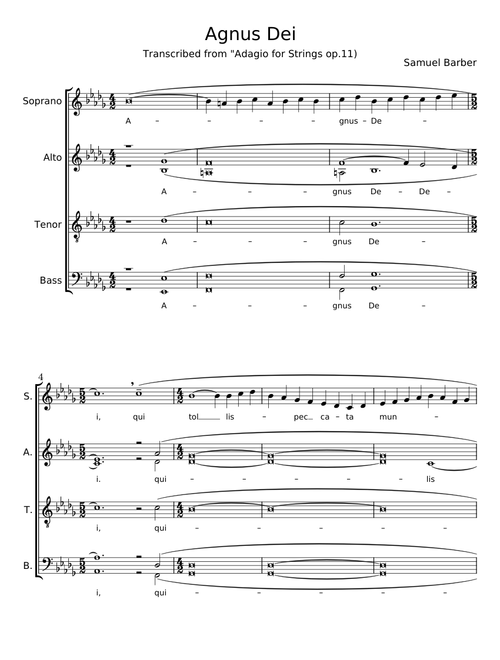 Agnus Dei - Samuel Barber