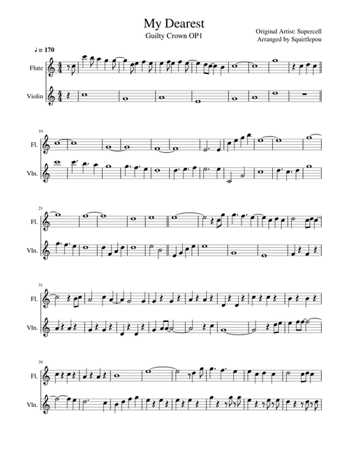 Guilty Crown OP1 My Dearest