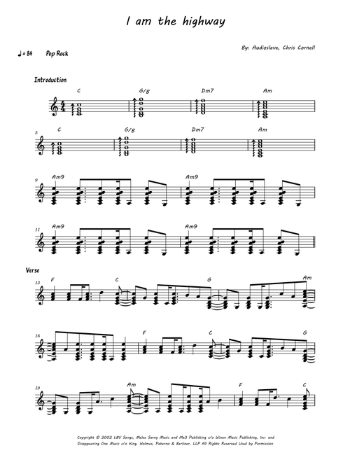 I Am The Highway (Arr. Cleber Correia) - Audioslave (Solo Guitar)