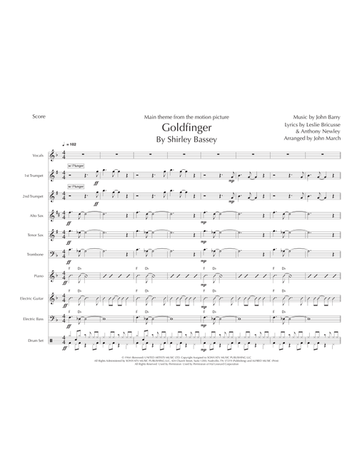Goldfinger (Arr. John March) - John Barry (Large Ensemble)