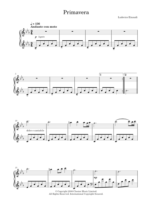 Primavera - Ludovico Einaudi (Piano Solo)