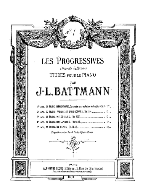 30 Études Élémentaires, Op. 319, No. 9 - Jacques-Louis Battmann