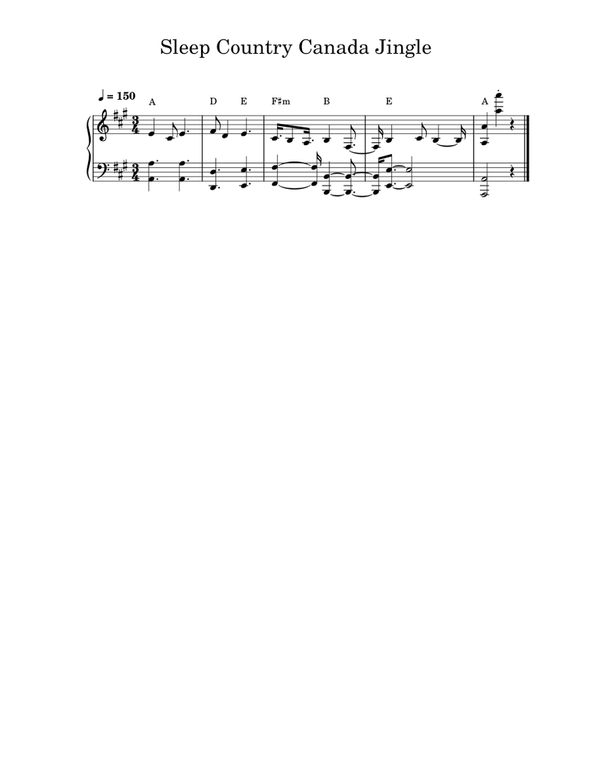 Sleep Country Canada Jingle Sheet music for Piano (Solo)