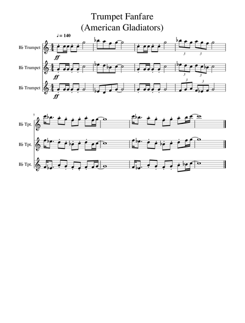 American Gladiators Trumpet Trio Fanfare