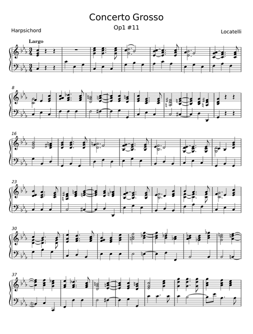 Concerto Grosso in C minor, Op.1 No.11 - Pietro Antonio Locatelli