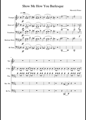 Free Show Me How You Burlesque by Christina Aguilera sheet