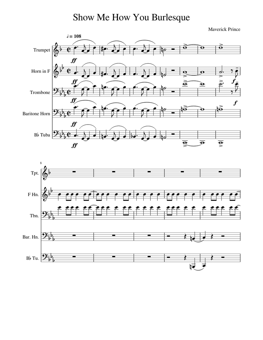 貴重/輸入譜】SHOW ME HOW YOU BURLESQUE