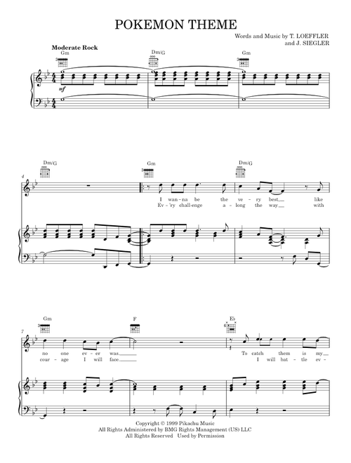 Pokemon Theme - Jason Paige (Piano-Vocal-Guitar)