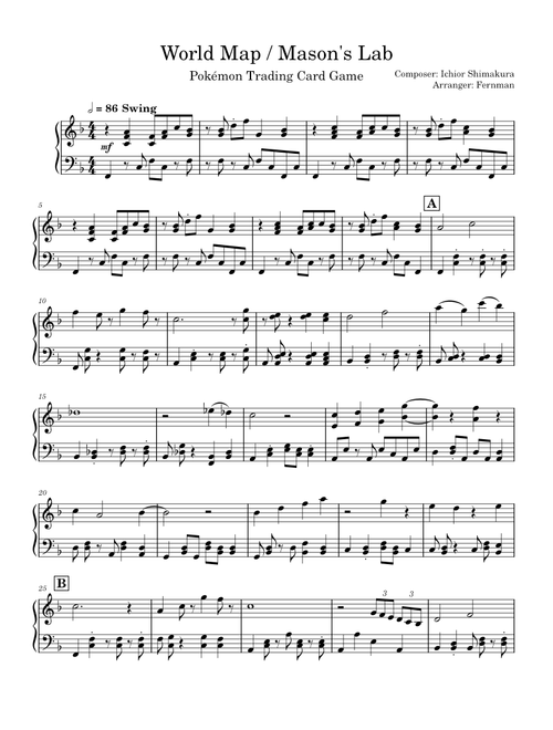 Pokemon Trading Card Game sheet music by GamingPiano4 | Play, print, and download in PDF or MIDI sheet music on Musescore.com Pokemon Trading Card Game sheet music by GamingPiano4 | Play, print, and download in PDF or MIDI sheet music on Musescore.com