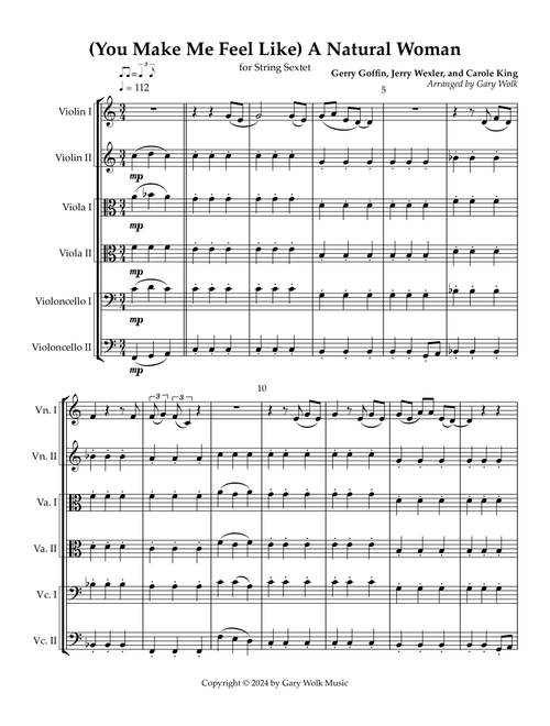 (You Make Me Feel Like) A Natural Woman (Arr. Gary Wolk) - Aretha Franklin (String Ensemble)