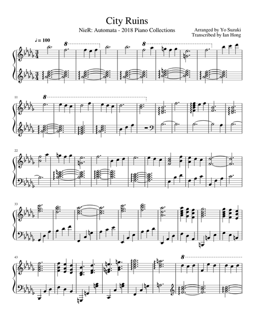NieR: Automata - City Ruins (2018 Piano Collections)