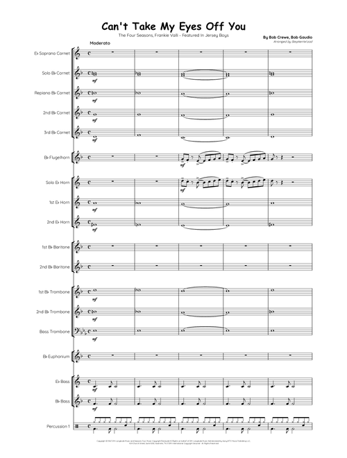 Can't Take My Eyes Off Of You (Arr. Stephen Wood) - Frankie Valli (Brass Band)