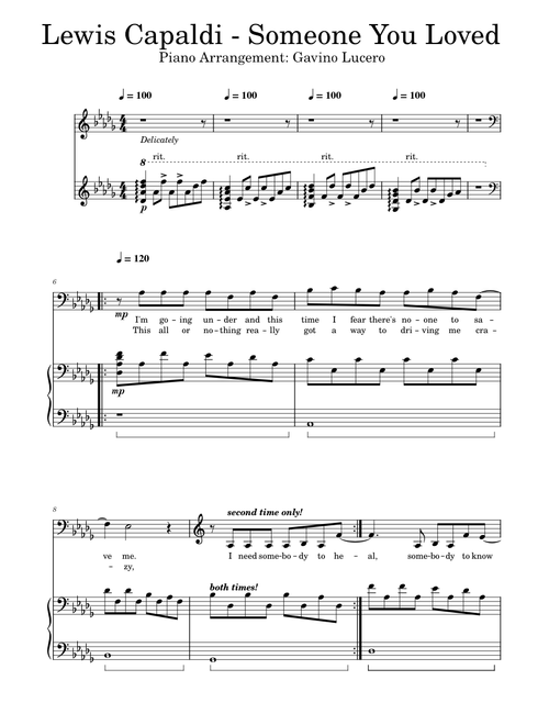Lewis Capaldi - Someone You Loved (Beginnner-Intermediate)