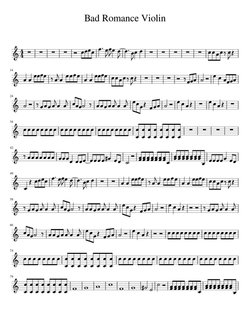 Bad Romance Violin