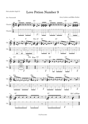 Love potion no 9 – The Searchers Sheet Music with Chords for
