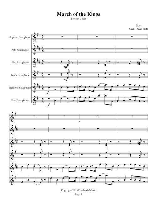 Farandole - March of the Kings (Arr. David Flatt) - BIZET (Woodwind Ensemble)