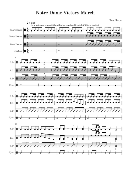 Notre Dame Victory March – tsharpe2922