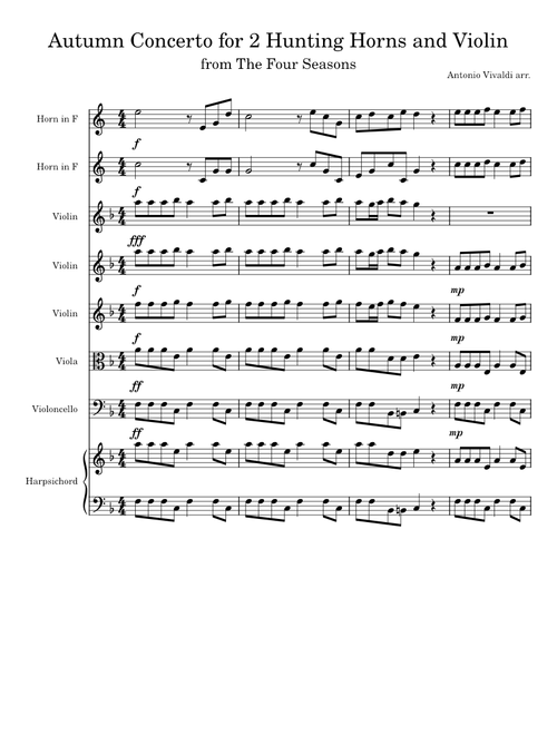 Vivaldi Reconstructed: Hunting Horn Concerto in F Major