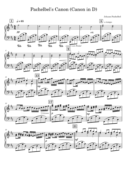 Pachelbel's Canon (Canon in D)