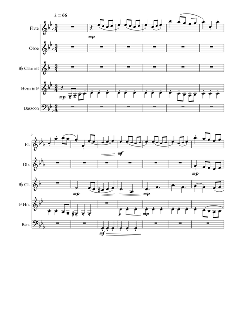 Carol of the Bells Wind Quintet 