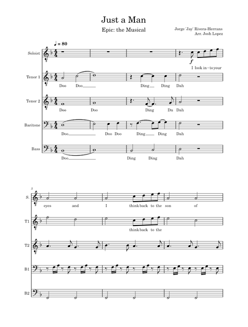 Just A Man Acapella (WIP)