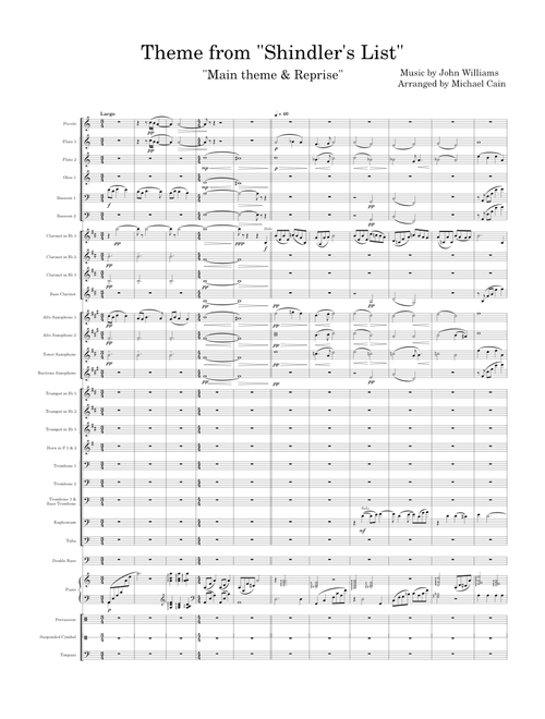 Shindler's List main theme – John Williams