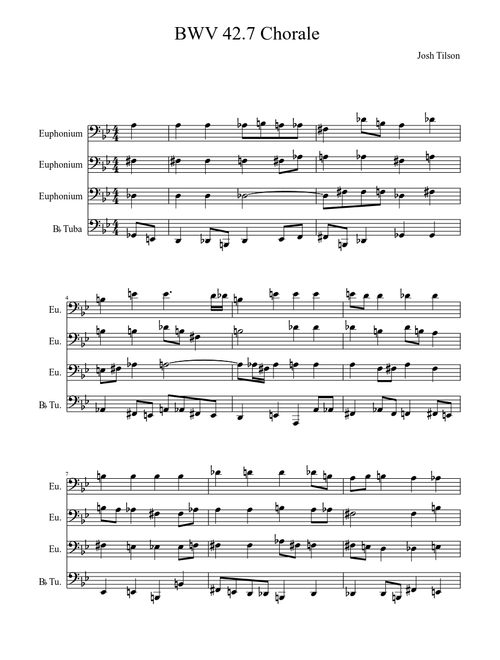 Bach Chorale for Baritone and Tuba