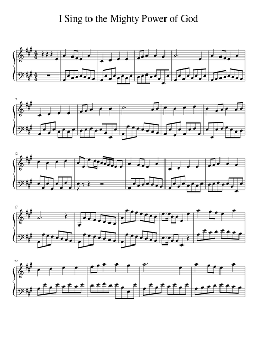 I Sing to the Mighty Power of God [arr. Lucas H]  – Isaac Watts