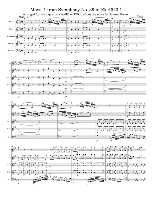 Allegro from Symphony No.39 in E-flat major, K.543 – Wolfgang Amadeus Mozart