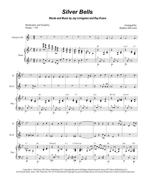 Silver Bells (Arr. Stephen DeCesare) - Plumb (Instrumental Duet and Piano)