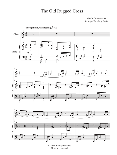 The Old Rugged Cross (Arr. Marty Parks) - George Bennard (Oboe and Piano)
