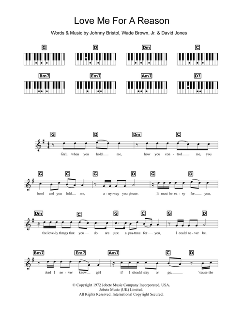Love Me For A Reason - Boyzone (Piano Chords-Lyrics)