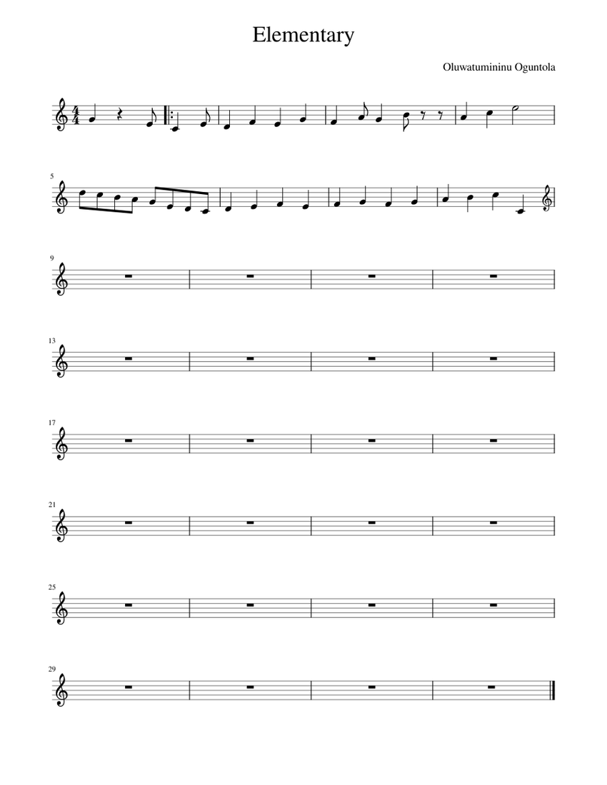 Elementary Sheet music for Piano (Solo) Easy | Musescore.com