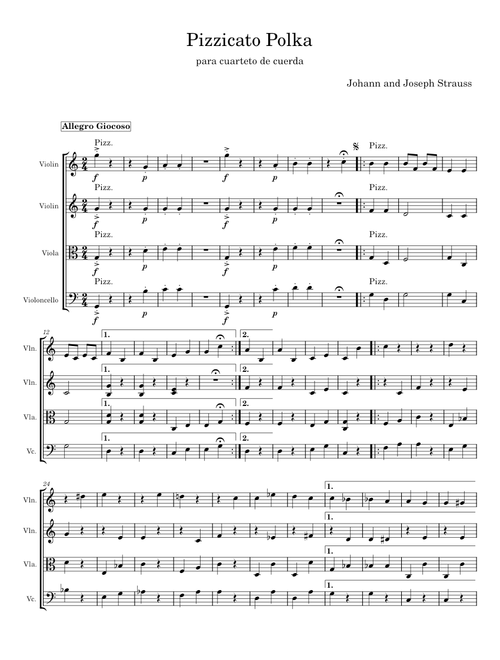 Pizzicato Polka - Johann Strauss Jr.