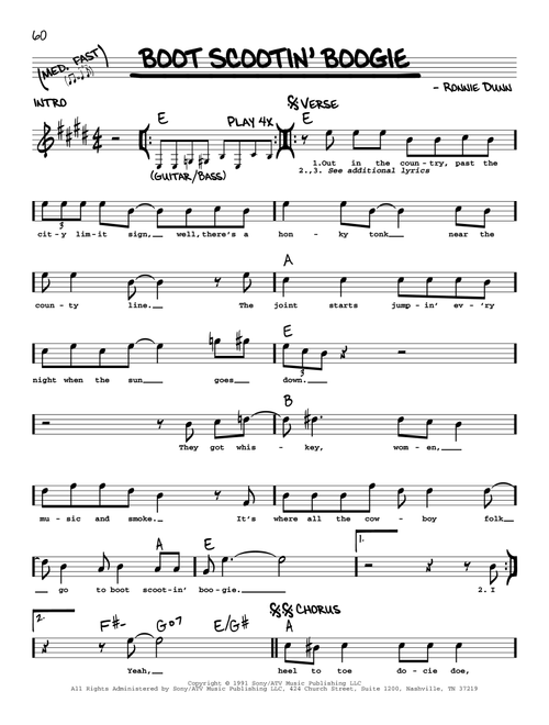 Boot Scootin' Boogie - Brooks & Dunn (Real Book - Melody-Chords-Lyrics)
