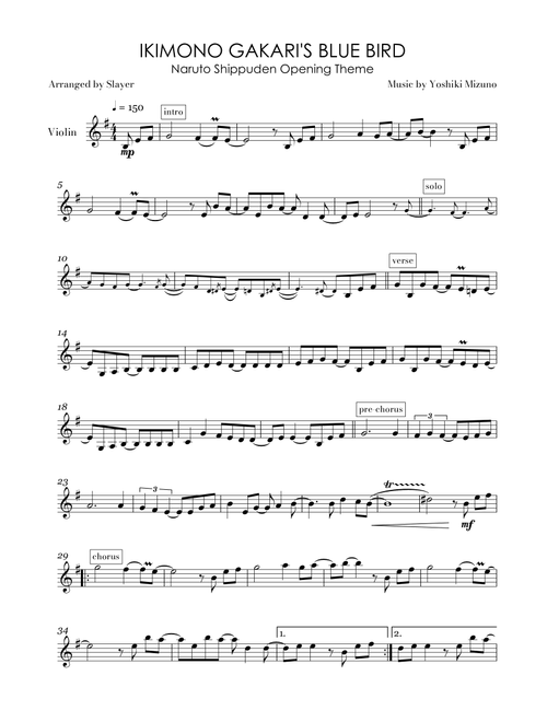 Ikimono Gakari's Blue Bird (Arr. Slayer) - Yoshiki Mizuno (Violin Solo)
