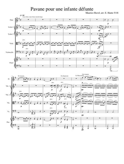Pavane pour une infante defunte pavane for a dead princess – Maurice Ravel