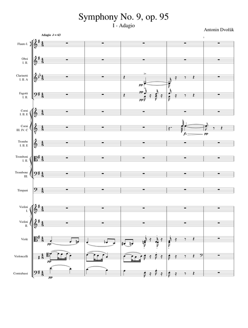 Dvořák : Symphony No. 9 ("New World"), I - Adagio