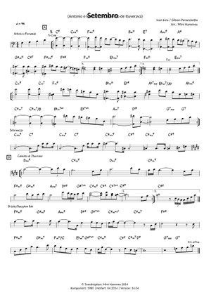 Setembro - Ivan Lins Sheet Music with Chords for Piano (Solo) easy