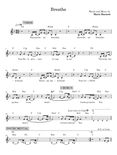 Breathe - Marie Barnett