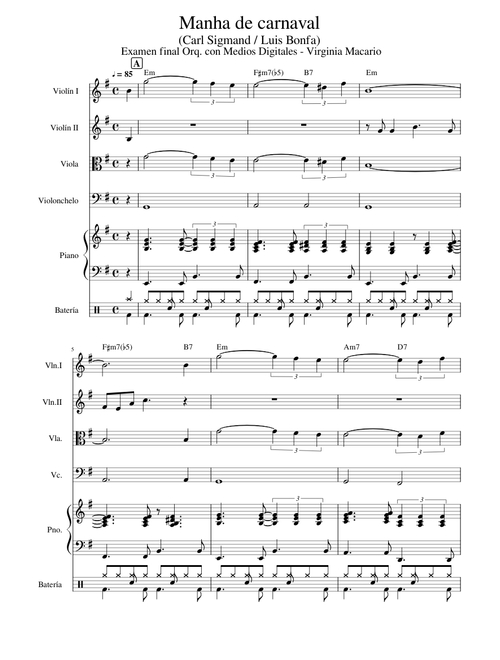 Manha de Carnaval (Carl Sigmand / Luis Bonfa)